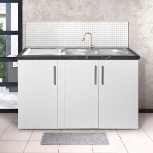 Diamond double sink white