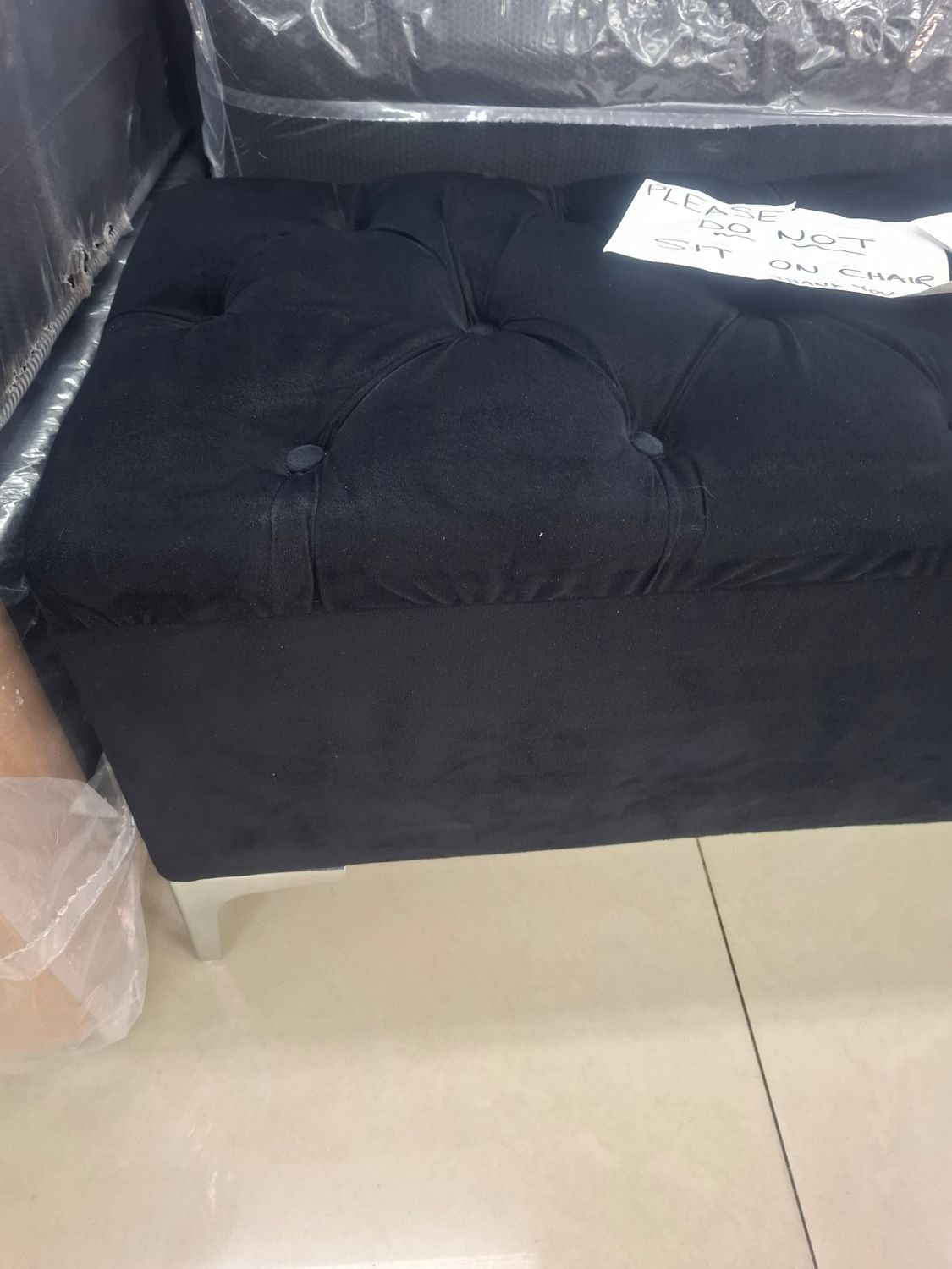 Crystal Ottoman (no storage)