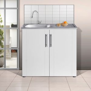 Diamond kitchen single sink (white)
