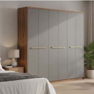 1154 titanium Wardrobe 6 doors