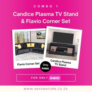 Combo 1 - Flavio Corner Set & Candice Plasma Stand