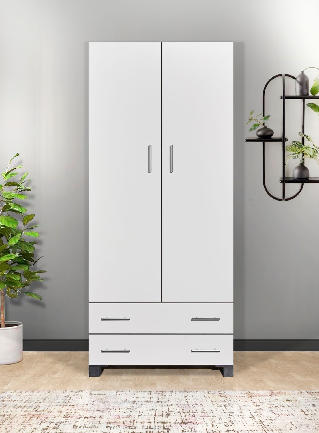 Combo 4 - Montreal 2-Door Wardrobe, 2-Door Special Base Unit & 4-Star Double Bed