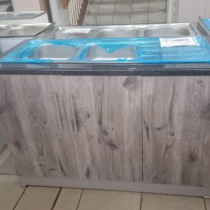 Euro double sink grey