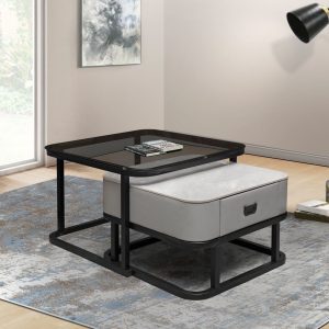 Wd 027 coffee table grey 2pce (Self assembly)