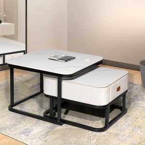 Wd 025 coffee table white 2pce (Self assembly)