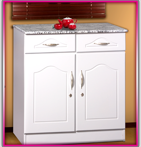 2 Door Kitchen Base Unit White